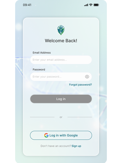 HolistiCare Longevity Platform for Clinics app login page