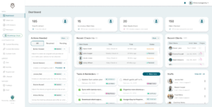 Corporate Wellness Programs dashboard showing aggregate executive cohort health data and biological age ROI.